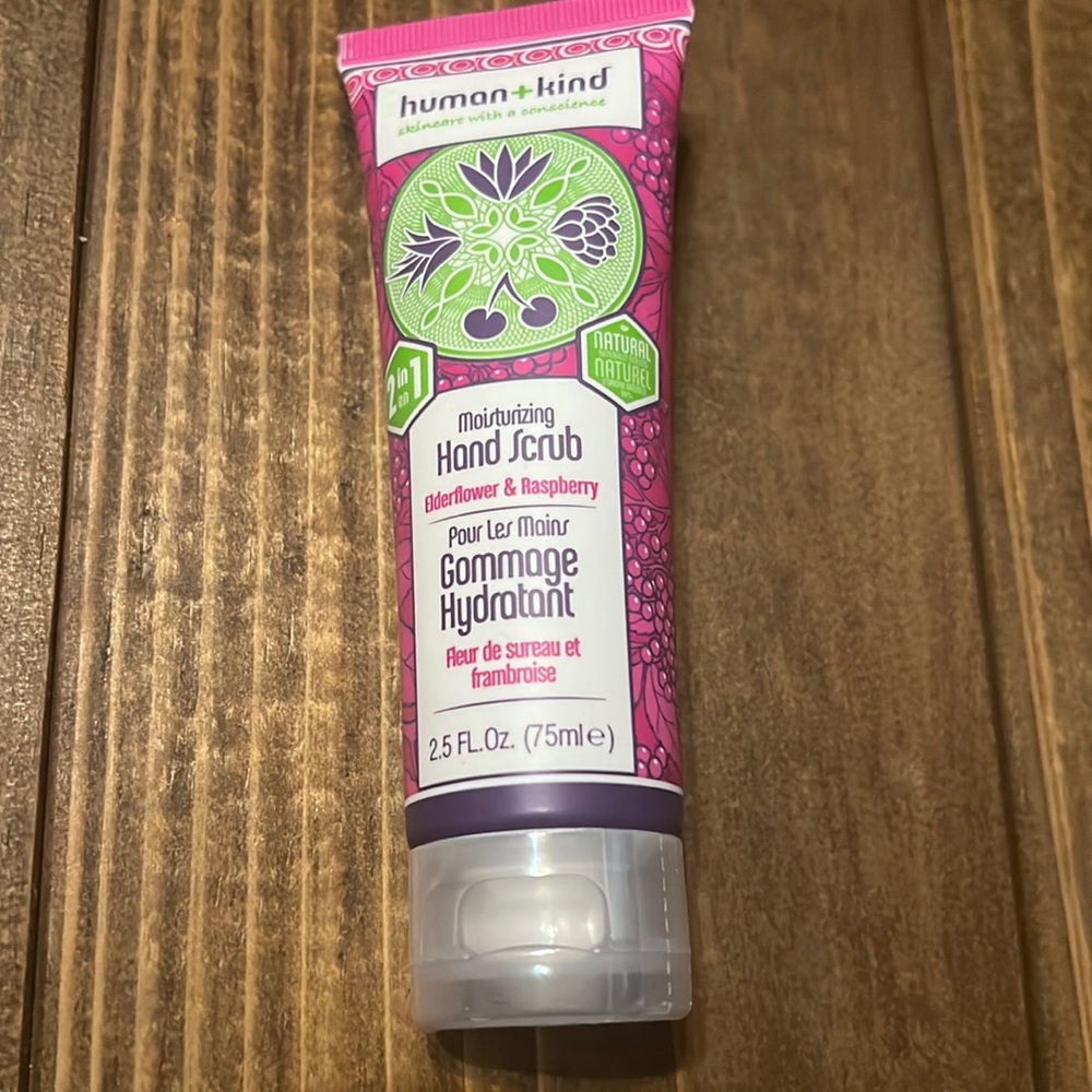 NWT Human + Kind hand scrub. Elderflower + raspberry